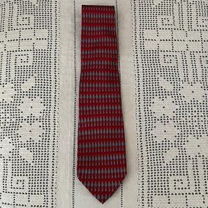 Gucci silk tie red, grey & yellow
